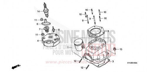 CYLINDRE/CULASSE NSR125RK de 1989